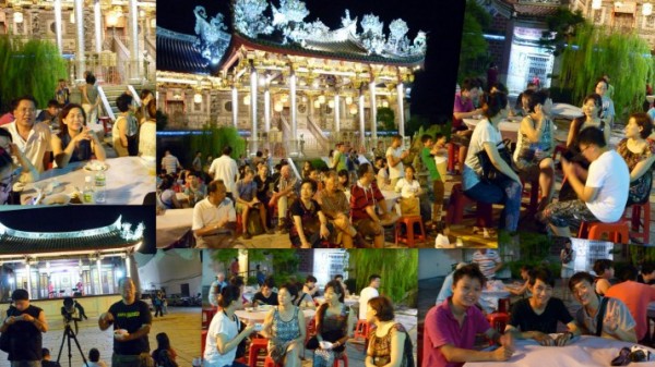 Visitors, family and friends enjoying their dinner while chatting to the accompaniment of soothing and relaxing music from the Orchestra in attendance.